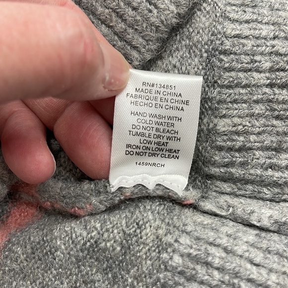 Wayf NWT Grey and Pink Stripe Sweater with Waist Tie Large - Picture 10 of 10